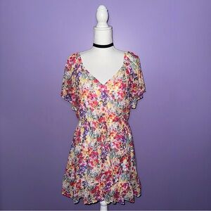 NEW Peach Love California Floral Ruffle Dress
